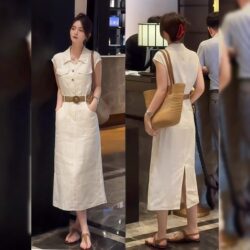 White Collared Dress for Women, Summer 2026 New Style, This Year's Popular Hot Item, High-End, Elegant and Appropriate Dress