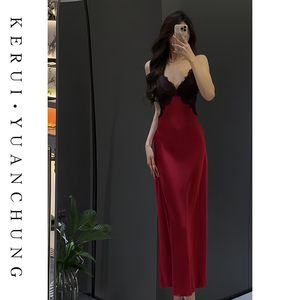 
[Ziqidonglai] Sexy pajamas for women 2026 new high-end ice silk waist slimming home wear set
