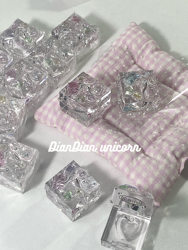 【Dian Dian】Square Gem Box｜Original Epoxy Resin Handmade Desktop Ornament Small Item Storage Box Free Shipping on Orders over 38