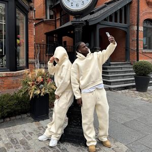 高质量空气层蓬松连帽卫衣男裤子套装Saint alexander tracksuit