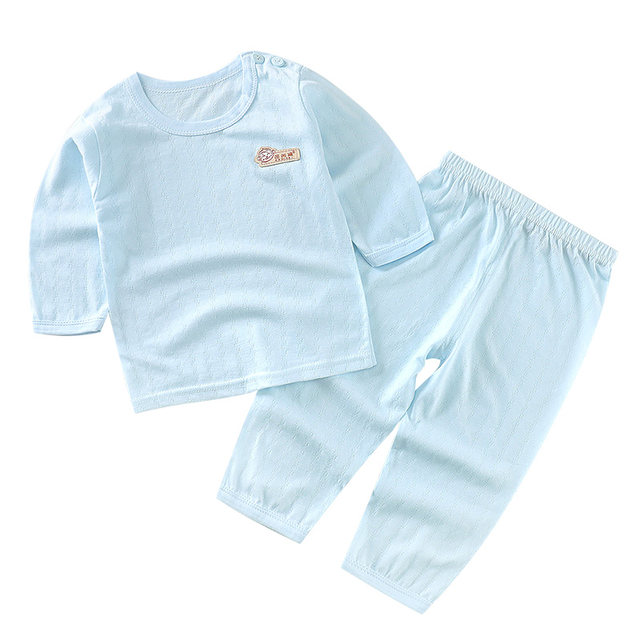 Baby Pajamas Cotton Set Summer Baby Children Thin Section Long Sleeve ...