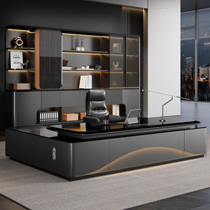 
Boss desk light luxury high-end chairman desk simple modern general manager executive desk office boss desk