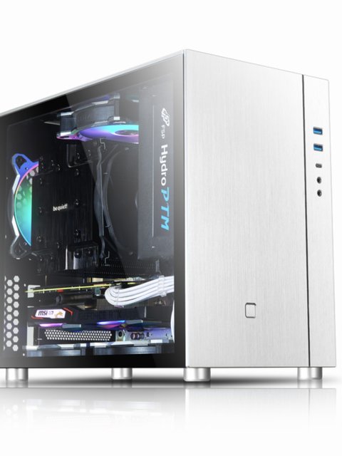 SKTC aluminum show new S200 chassis MATX motherboard large power supply tempered glass side support 160 heat dissipation
