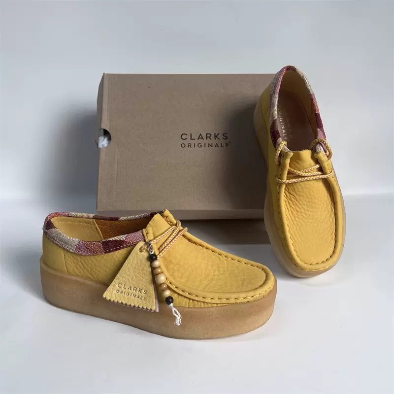 clarks其乐Originals WALLABEE 女士新品复古潮流舒适休闲袋鼠鞋-Taobao