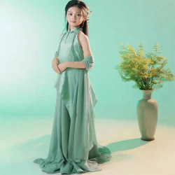 New Chinese style girls dress skirt 2025 new Chinese style little girl Hanfu princess dress beautiful theme photo clothing