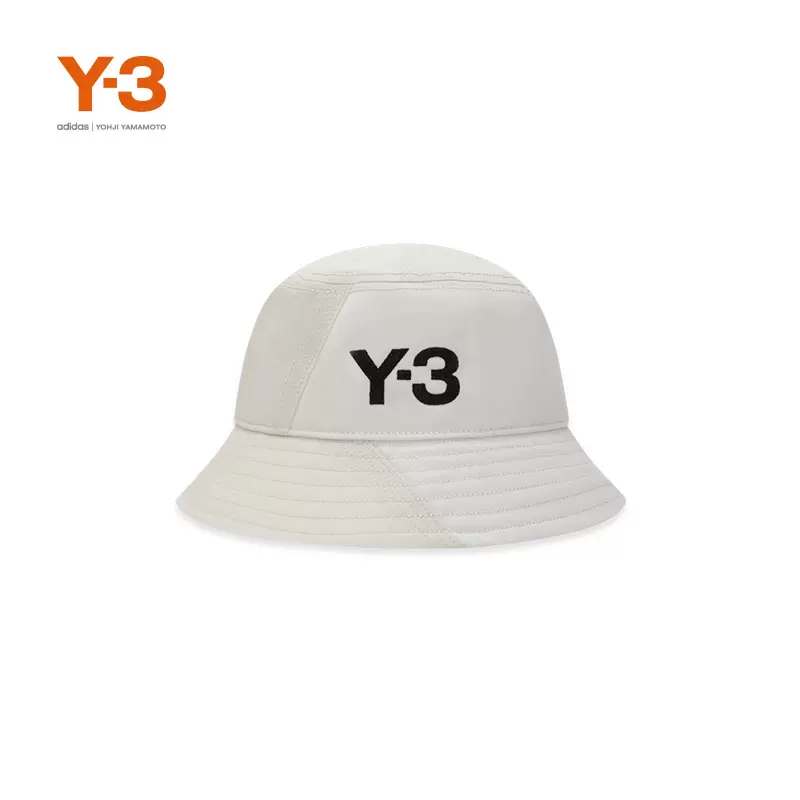Y-3/Y3山本耀司新款时尚潮流logo情侣款白色经典渔夫帽子H62985-Taobao