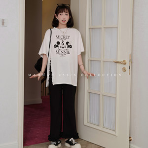 
Mao Dan [Mickey Billy] Nana’s Pregnancy Wear Maternity Wear 2026 New Summer Straight Casual Pants Suit