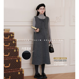 
Maodan [Mondrian] [Wool] Nana’s pregnancy outfit maternity wear plus fleece suit new winter clothing