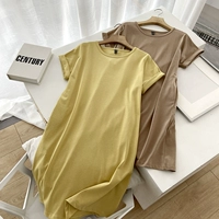 Модное платье-футболка, цветное длинное платье, подходит для импорта, короткий рукав