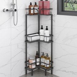 Bathroom Corner Shelf, Three-Layer Triangular Storage Rack, Corner Sink Multi-Layer Shelf for Bathroom