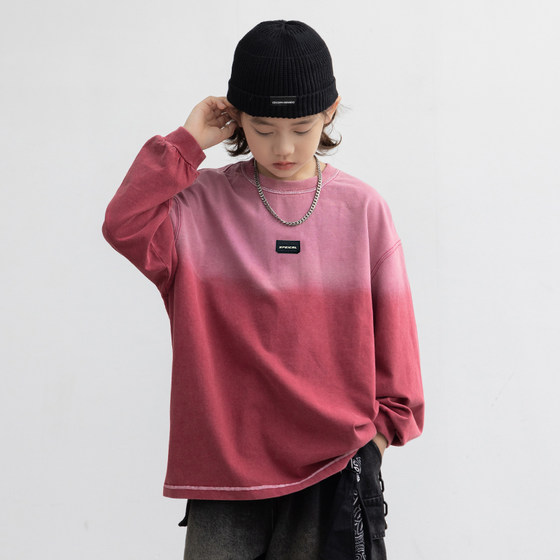 Boys' long-sleeved T-shirt spring and autumn 2026 new children's spring bottoming shirt big boy spring thin sweatshirt trend