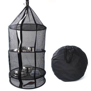 
Outdoor round drying net tableware vegetable and fruit drying net basket four-layer storage basket drying rack foldable net