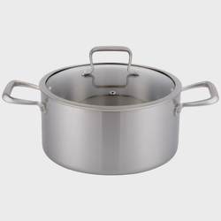 Household 304 cookware pot set wok pan soup pot frying pan stainless steel kitchenware three-piece gift set