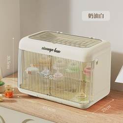 Dust-proof and forgotten baby bottle and food storage cabinet, draining tableware tool box, folding storage cabinet, storage rack