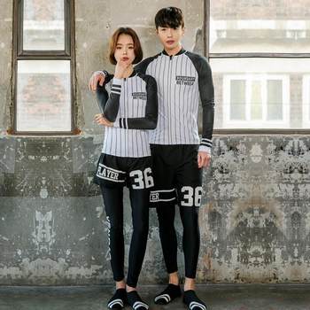 
New Korean diving suit split jellyfish suit snorkeling casual surfing swimsuit long sleeve sun protection quick drying trousers couple