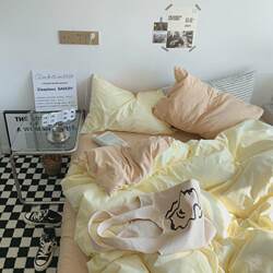 a524 double quilt complete set of household spring and autumn bedding sets seven student dormitory bedding sets