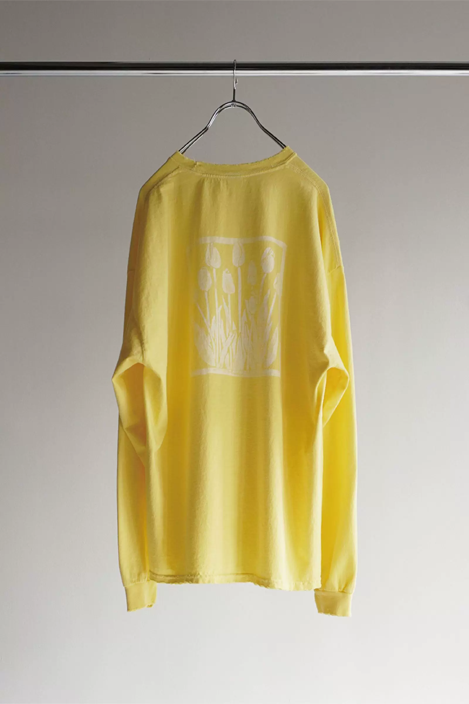 ancellm DYED DAMEGE FLOWER PT SWEAT-