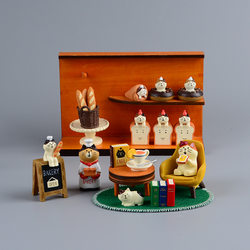 Japanese-Style Scene Zakka Mini Home Furniture Table and Chairs Healing Miniature Landscape Dollhouse Decorations Photography Props