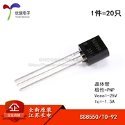 Hàng Chính Hãng SS8550 TO-92 PNP Transistor-25V/1.5A Cắm Transistor (20 Cái)