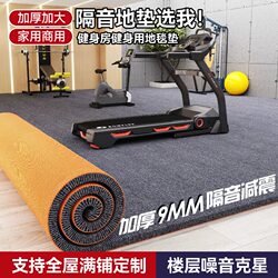 Japanese Treadmill Shock-Absorbing Mat, Fitness Spinning Bike Anti-Slip Noise-Reducing Mat, Soundproof and Shockproof Thickened Sound-Absorbing Carpet