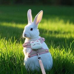 Rabbit traction rope to prevent break-away rabbit walking rope