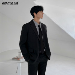 Casual Blazer for Men, Loose and Stylish Suit, High-End Top, Single Piece Business Formal Wear, Korean Style Student Suit