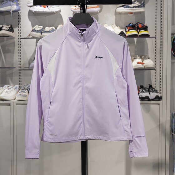 
Li Ning sports windbreaker for women 2025 spring new professional running series stand-up collar jacket jacket AFDV042