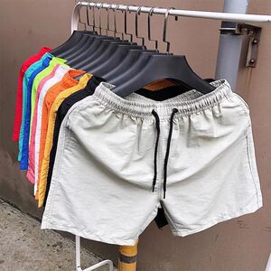 
Leak-catching sports pants, handsome three-pointers, straight-leg, four-pointers, thin, men's casual beach shorts for work in summer