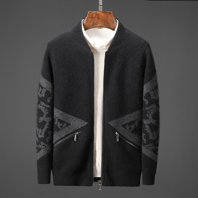 Business Casual Mink Jacket Men's Gentleman Simple Warm Thickened Youth ...