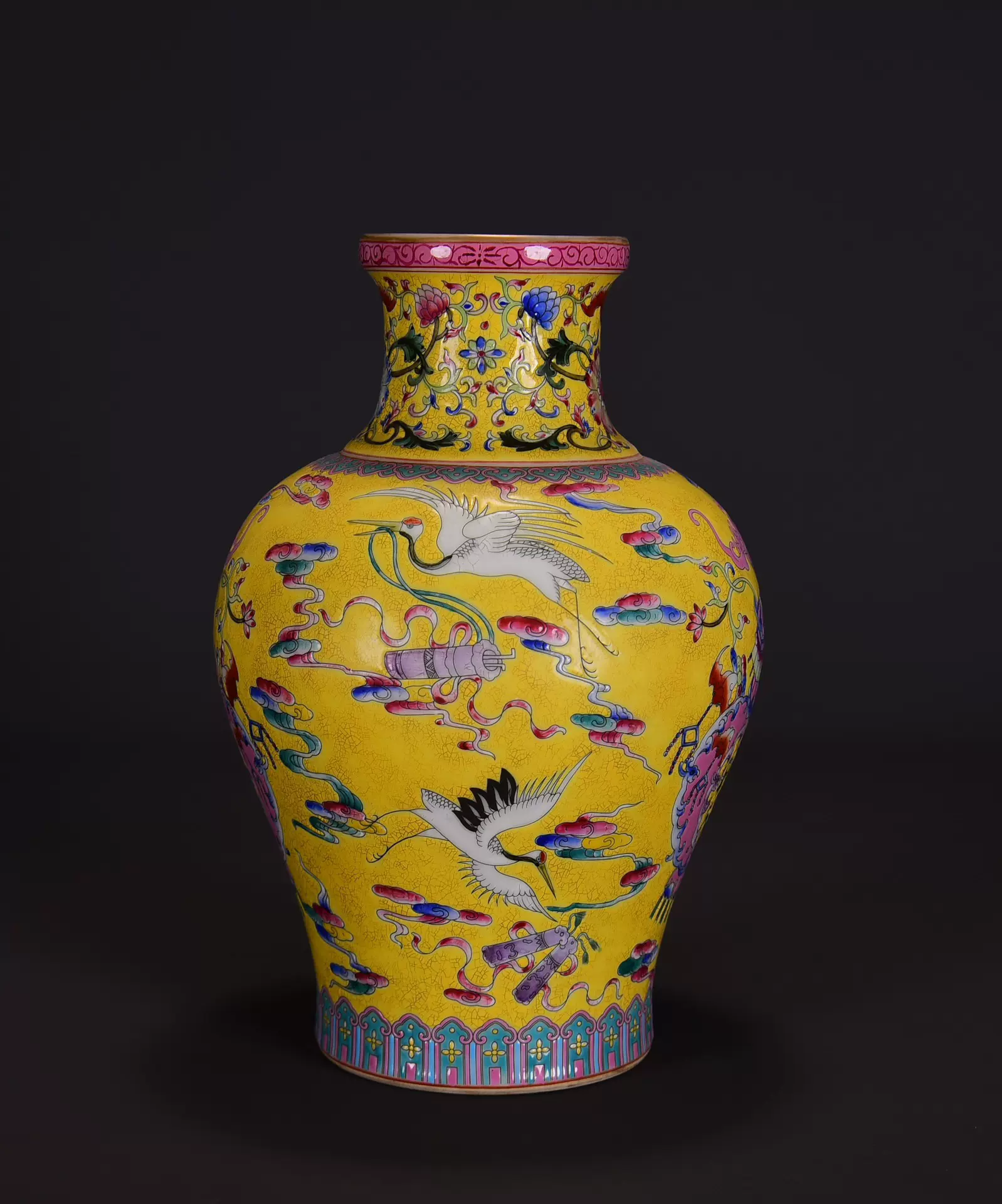 古玩杂项古董旧货瓷器宋代哥窑开片金丝铁线双耳花瓶摆件收藏品