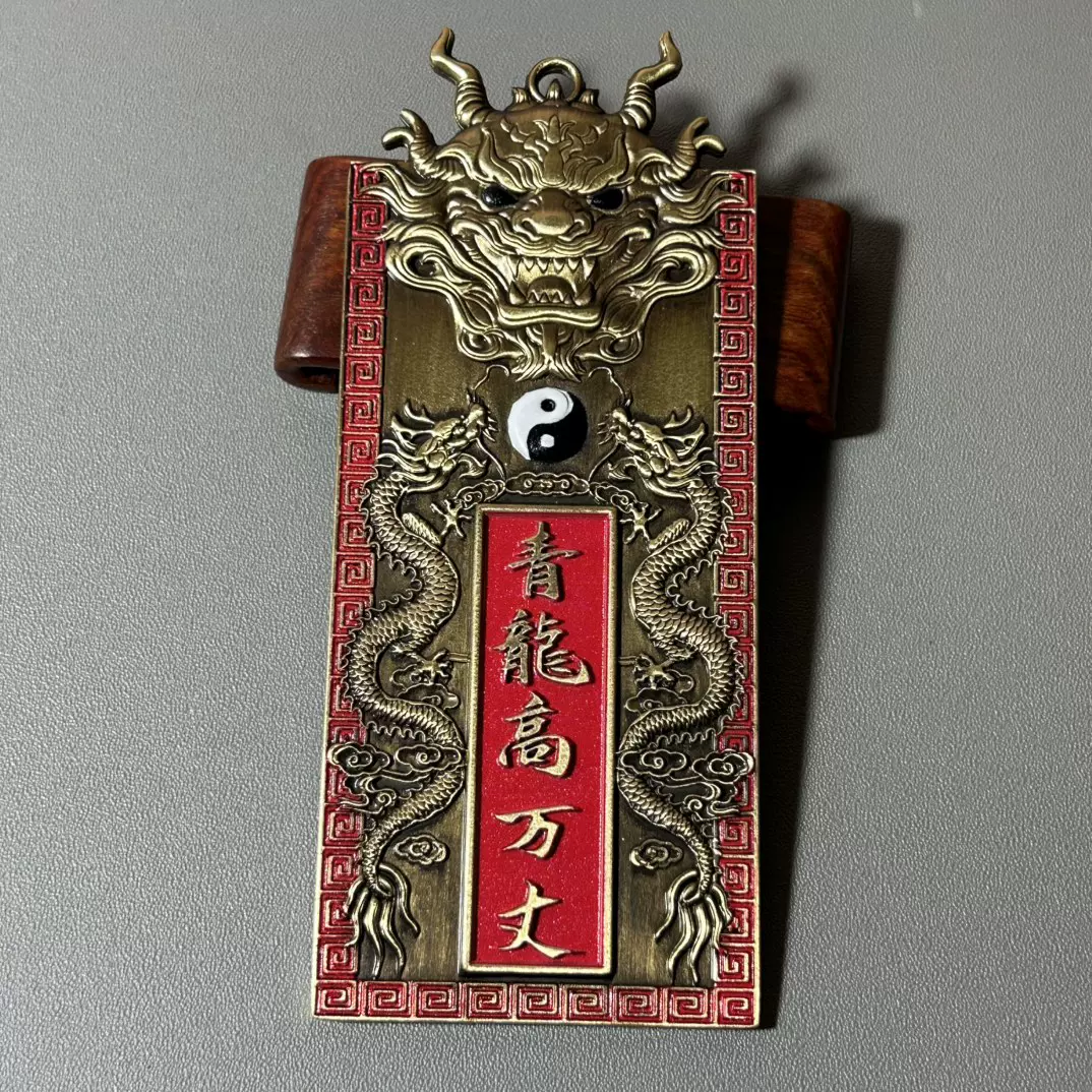 纯铜虎头墨斗摆件古玩收藏墨绳老式线墨古代木工用品古董旧货