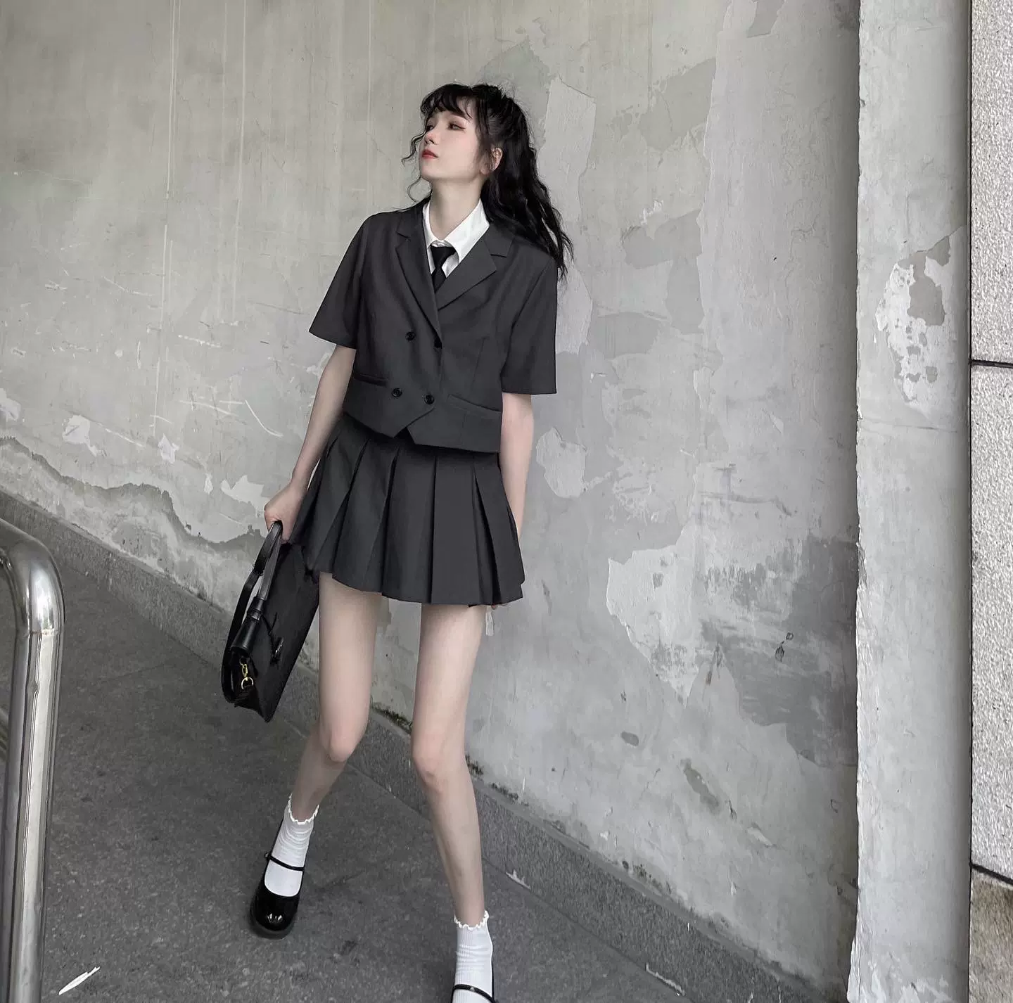 Ishui 不良少女 学院风jk制服