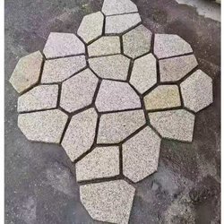 Granite Courtyard Sesame Black and White Gray Gold Numb Rust Outdoor Square Asymmetrical Ice Crack Crushed Floor Tiles