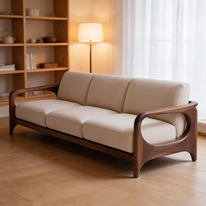 
High-end customized Song-style aesthetics 2026 new ash wood Zen North American black walnut hotel residential furniture