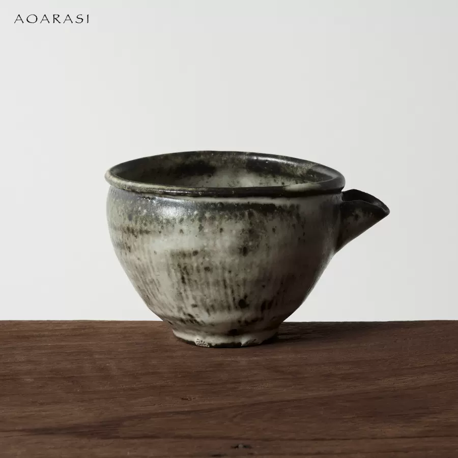 售罄日本陶艺家山田由起子黑釉一轮插花器花入