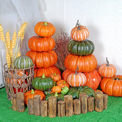 Simulated Large Pumpkin Fake Fruit Model Ornament Fruit Indoor Decoration Home Cabinet Decoration Children's Photography Props