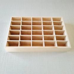 Small Wooden Box with Compartments for Organizing Hotel Business Cards and Room Cards on the Desk, Wooden Multi-Compartment Management Rack