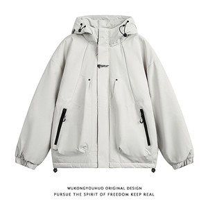 
Wukong has goods for winter retro work clothes, cotton clothes, hooded jackets, men's trendy couples thickened warm and versatile cotton clothes