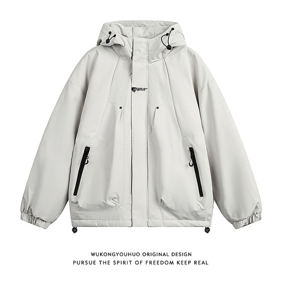 
Wukong has goods for winter retro work clothes, cotton clothes, hooded jackets, men's trendy couples thickened warm and versatile cotton clothes