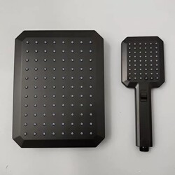 German Black Shower Head Hand Spray Booster Shower Head Bathroom Shower Rain Shower Set