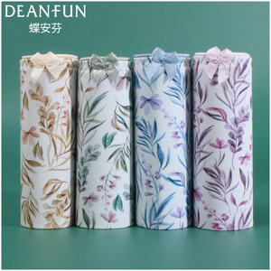 
Die Anfen Women's Printed Underwear High Waist Modal Youth Sexy Hip Covering Comfortable Breathable Lace Bottom Crotch Bottom