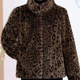 New winter leopard print fashion versatile fur coat stand collar temperament thickened warm and age-reducing fashionable cotton coat