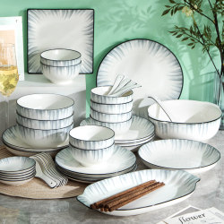 Dish Set for Home Use, Light Luxury, Housewarming, High-End Feel, 2025 New Tableware, Wedding Gift Box, Bowl and Chopsticks Set