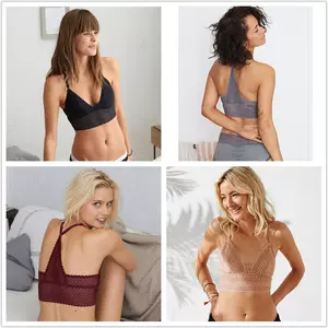 Aerie Be Free Lace Padded Triangle Bralette