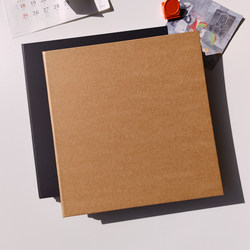 Minimalist Kraft Paper DIY Journal Photo Album, Self-Decorative Cover, Large Capacity Adhesive Laminated Pattern Storage Book