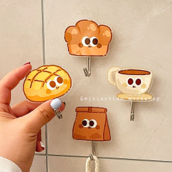 Cute and Creative Hooks with Strong Adhesive for Heavy-Duty Use, Suitable for Cabinets, Kitchens, Spoons, Spatulas, and Bathrooms, No Drilling Required