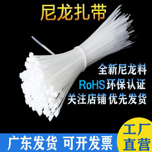Free shipping nylon band 4*200 250 300 5*350 self -locking plastic beam band band belt white