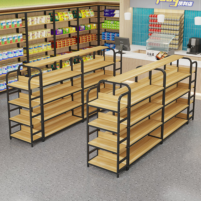 Double-sided island display cabinet, supermarket mother and baby store shelf, shoe rack, convenience store multi-layer snack rack, stationery store display rack