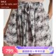 REISS skirt pleated skirt short skirt snakeskin straps British lady commuting versatile slim and comfortable a-line