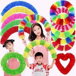 Sports Meeting Wreath Opening Ceremony Entrance Hard Wire Hoop Kindergarten Wreath Handheld Equipment Exercise Morning Dance Props